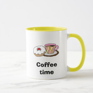 Hora do Café - Donut e xícara de café
