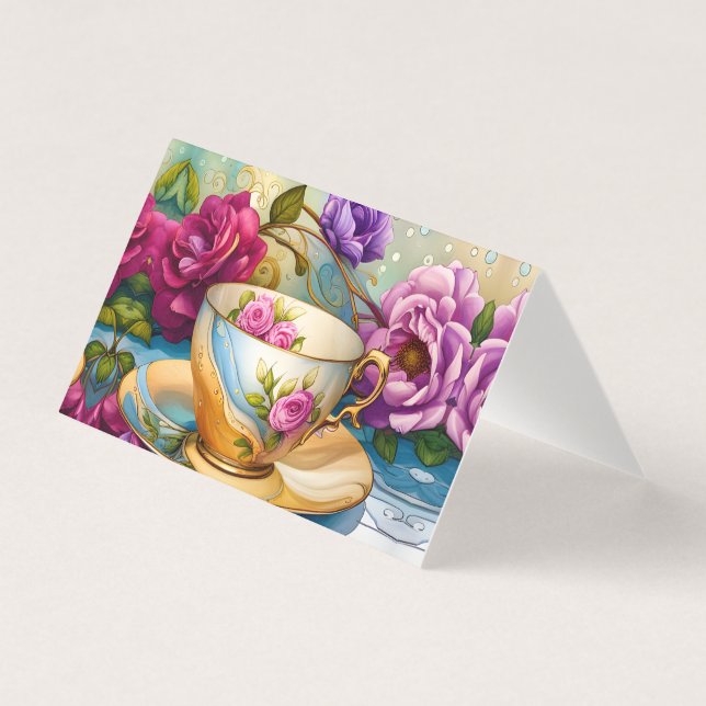 Hora do Chá - Arte da Taa Cup (Frente)