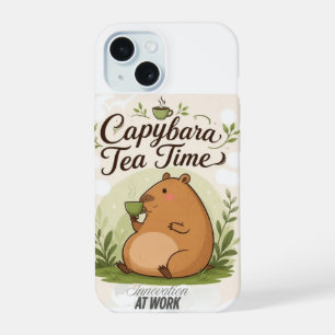 Hora do Chá do Capivara   Capivara Fofa Bebendo Ch