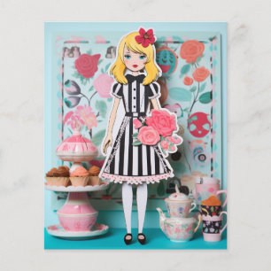 Hora do Chá Whimsical: Bonecas de Papel Se Vêm