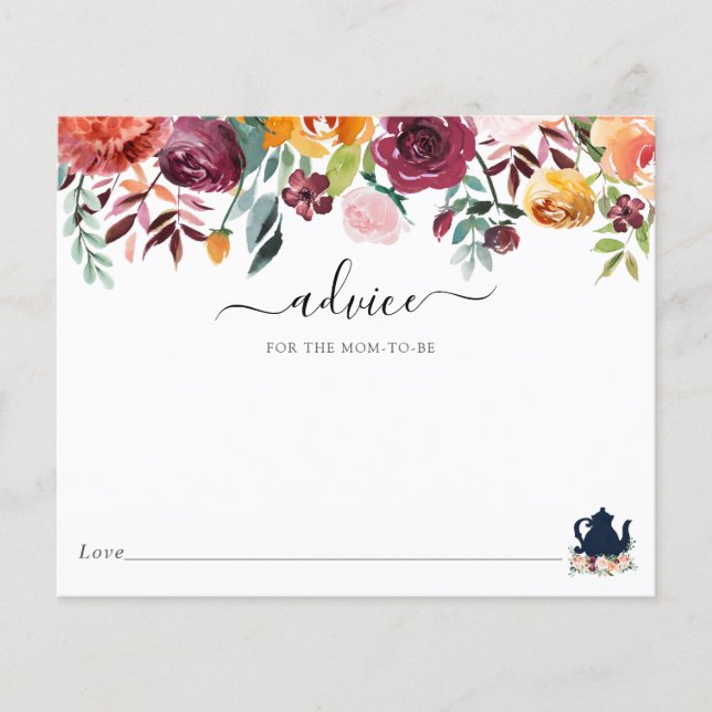 Hora do Conselho de Chá para a Mãe a Ser (Frente)