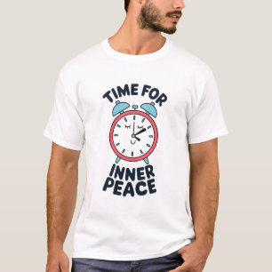 Hora do design de camiseta de paz interna