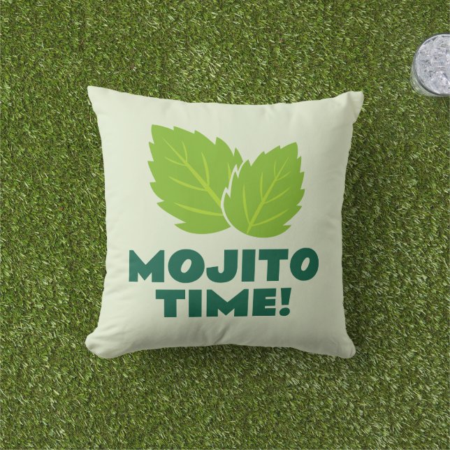 Hora do Mojito! Almofada externa divertida para am (Grama)
