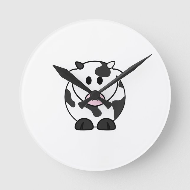 Hora do Moo – Relógio de Parede de Vaca Fofa (Frente)