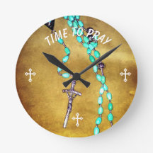 Hora do relógio Rosário rezar