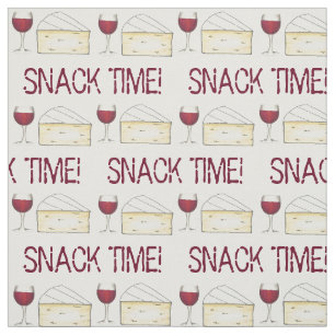 Hora do Snack Adulto Vinho Vermelho e Tecido de Qu