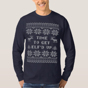 Hora engraçada de obter Elf'd acima da camisa fei