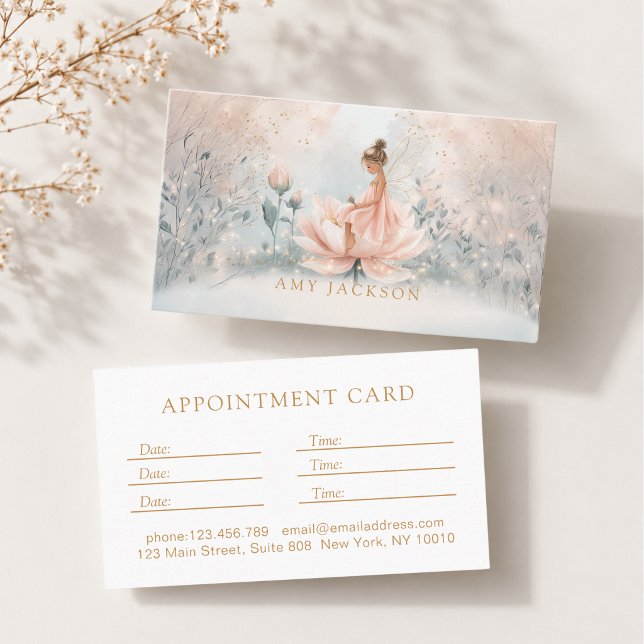 Horário Cartão de Compromisso de Fada Caprichosa (Whimsical Fairy Appointment Card)
