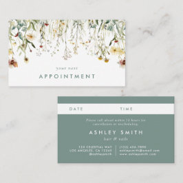 Horário Cartão de Compromisso de Flores Pressionado