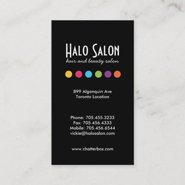 Horário Cartão de Compromisso de Salão Negrito e Ponta (Frente)