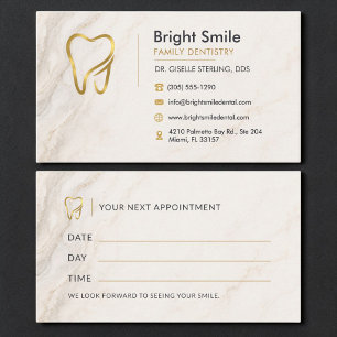Horário Cartão de Compromisso do Logotipo da Dentista Marb