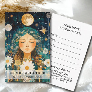 Horário Cartão de Compromisso do Salão Cosmic Girl Boho Mo