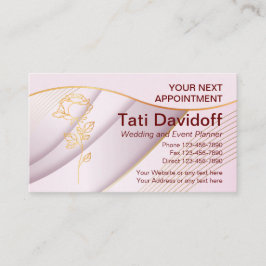 Horário Cartão de Compromisso Dourado Cor Suave Elegante