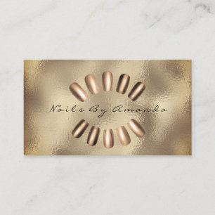 Horário Cartão de Compromisso Dourado Sepia do Unhas Artis