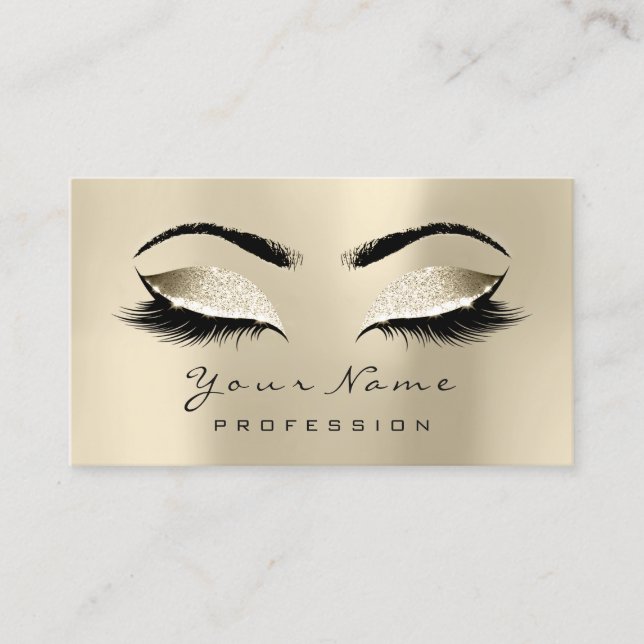 Horário Cartão de Compromisso Makeup Champaigne Lashes Mar (Frente)