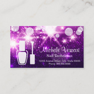 Horário Cartão de Compromisso TÉCNICO NAIL de Glamor Roxo