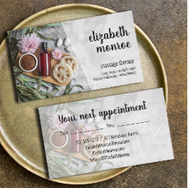 Horário Cartão de Compromisso Terapista de Massagem