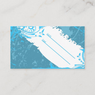 Horário cartão de compromisso turquoise grunge