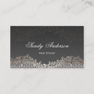 Horário Cartão de Compromisso - Vintage Silver Damask Eleg