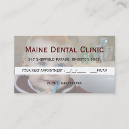 Horário Cartão de Consulta de Escovação de Dentes da Clíni