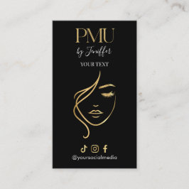 Horário Cartão de Consulta de PMU Preto e Dourado de Luxo