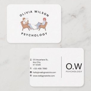 Horário Cartão de Consulta de Psicologia de Olivia Wilson