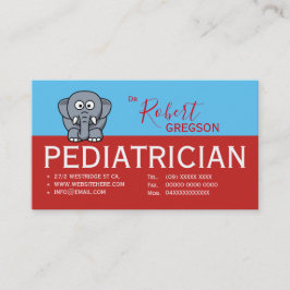 Horário Cartão de Consulta Pediátrica de Elefante Fofo