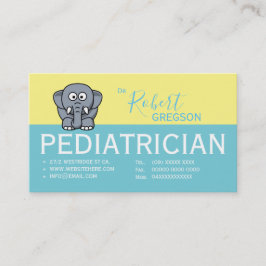 Horário Cartão de Consulta Pediátrica de Elefante Fofo