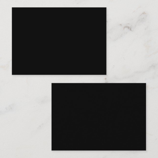 Horário Cartão de Encontro de Luxo Preto | Elegância Minim (Frente/Verso)
