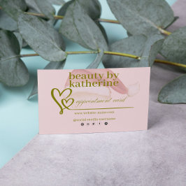 Horário Cartão de Nomeação de Salão de Bela Bela de Natal 