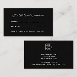 Horário Cartão de Referência Comercial Preto | Rede Person