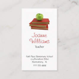 Horário Cartão de visita à moda do professor