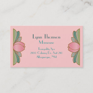 Horário Cartão de visita bonito dos termas da flor de
