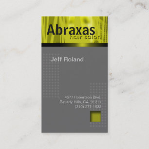 Horário Cartão de visita cinzento "Abraxas " do amarelo n