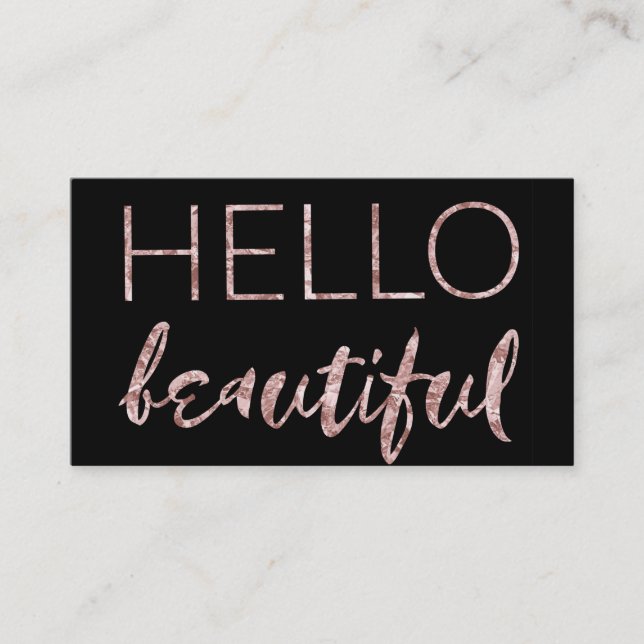 Horário Cartão de visita cor-de-rosa preto moderno da (Frente)