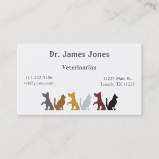 Horário Cartão de visita de cães e gatos
