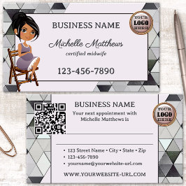 Horário Cartão de visita de Compromisso de Parteira de Aqu