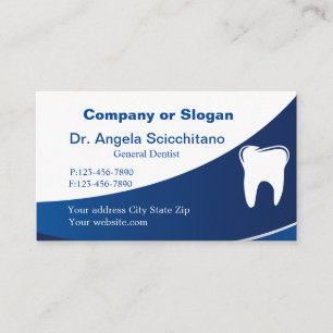 Horário Cartão de visita de nomeação de logotipo de dente