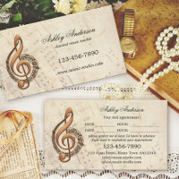Cartão de Visita de Nomeação de Professor de Músic