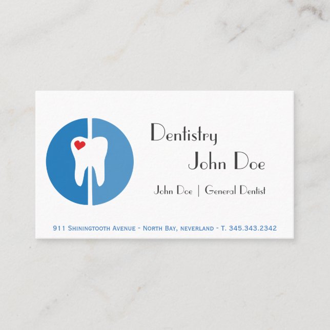 Horário Cartão de visita dental do dentista elegante do (Frente)