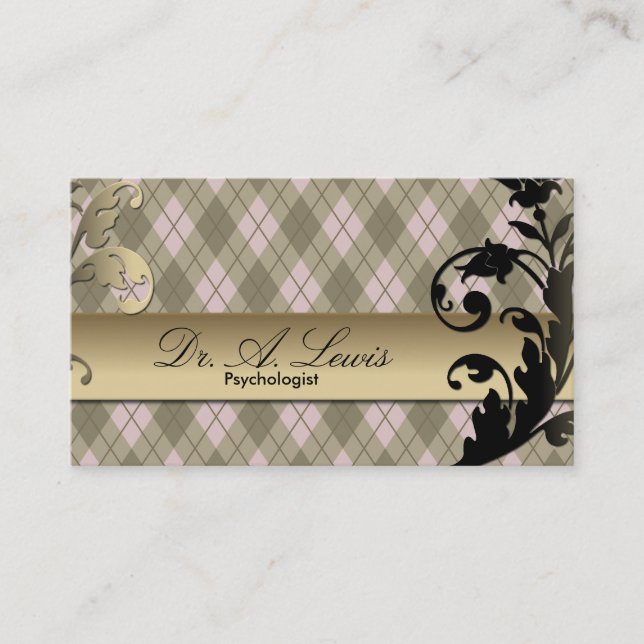 Horário Cartão de visita do psicólogo & do psiquiatra - (Frente)