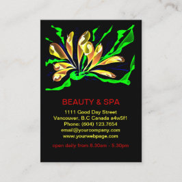 Horário Cartão de visita do salão de beleza dos termas da