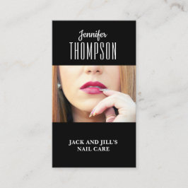 Horário Cartão de visita do técnico personalizado de unhas