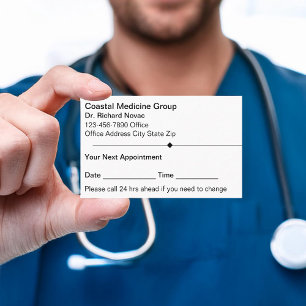 Horário Combinação Simples de Cartão de Compromisso Médico
