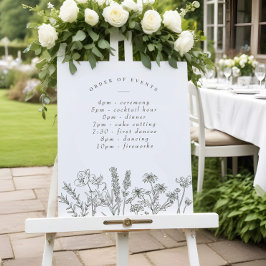 Horário de Casamento Verde de Wildflower Boho