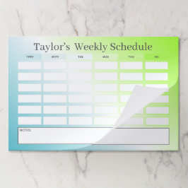 Horário de Gradação Verde Azul Moderno