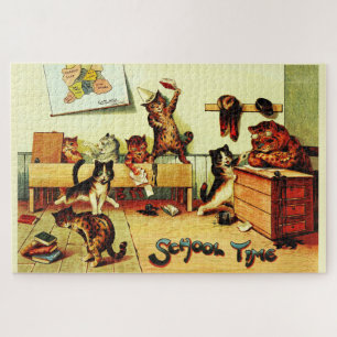 Horário Escolar Gatos Louis Wain Quebra-cabeça