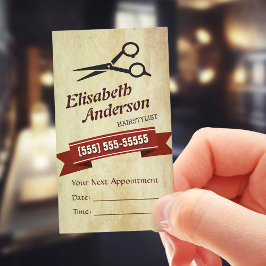 Horário Lista de Estilos do Cabelo - Cartão de Compromisso