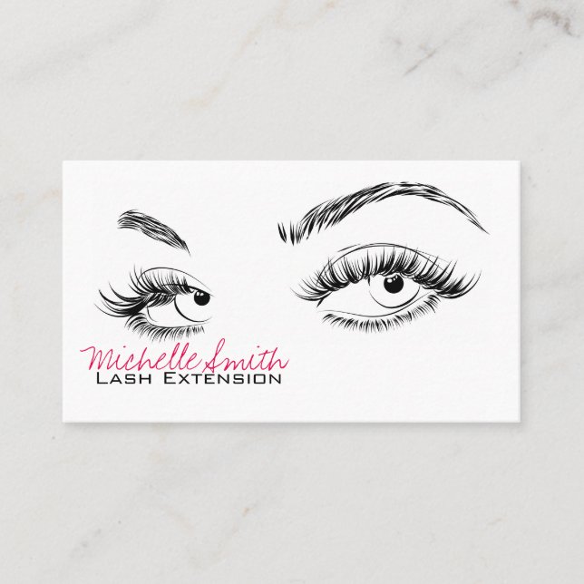 Horário Makeup Artist Lashes Brows Cartão de Compromisso B (Frente)