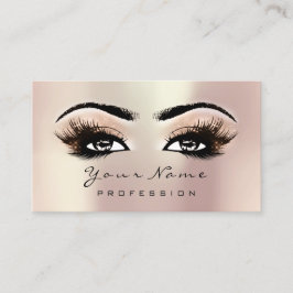 Horário Makeup Eyes Lashes Rosa Rosa Dourado Cartão de Com